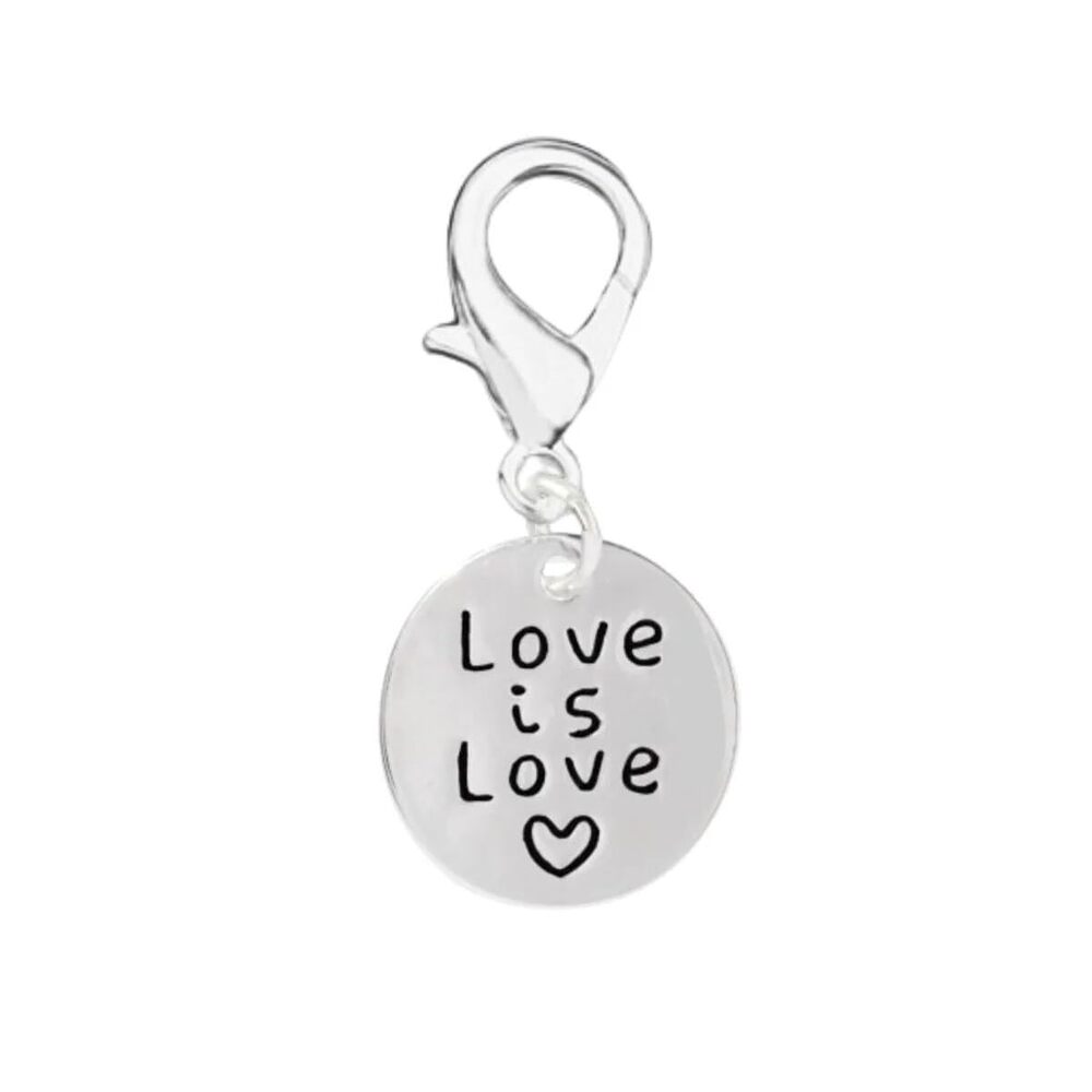 6775 2 Pack Love Is Love Circle Hanging Charm – LGBTQ "Love" Hanging Charm
